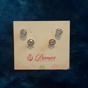 Gold and silver Premier studs